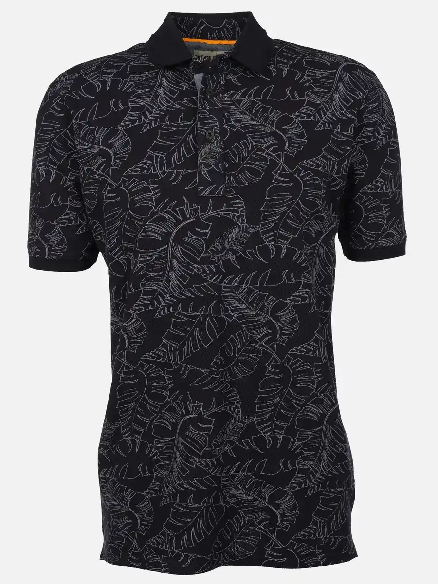 Bild 1 von Herren Poloshirt mit Print Blau