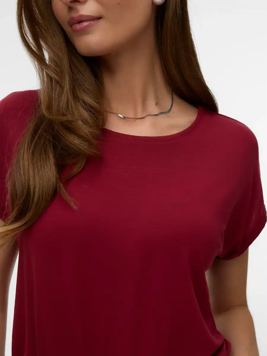 Bild 1 von Vero Moda VMAVA PLAIN SS TOP GA Shirt Rot