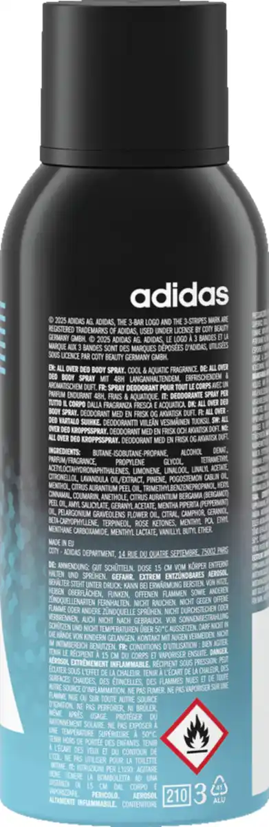 Bild 2 von adidas All Over Deo Body Spray Ice Dive, 150 ml