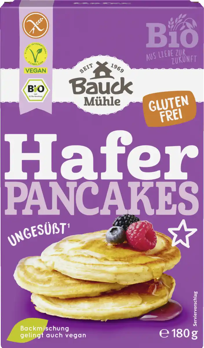 Bild 1 von Bauck Mühle Bio Hafer Pancakes, 180 g