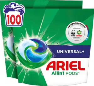 Ariel Vollwaschmittel All-in-1 Pods Universal Großpackung 100WL, 100 WL