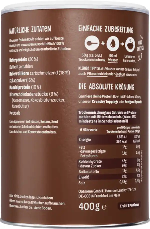 Bild 2 von Oatsome Queen Brownie High Protein Bowl, 400 g