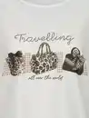Bild 3 von Damen Shirt mit Print und Glitzersteinchen Weiß