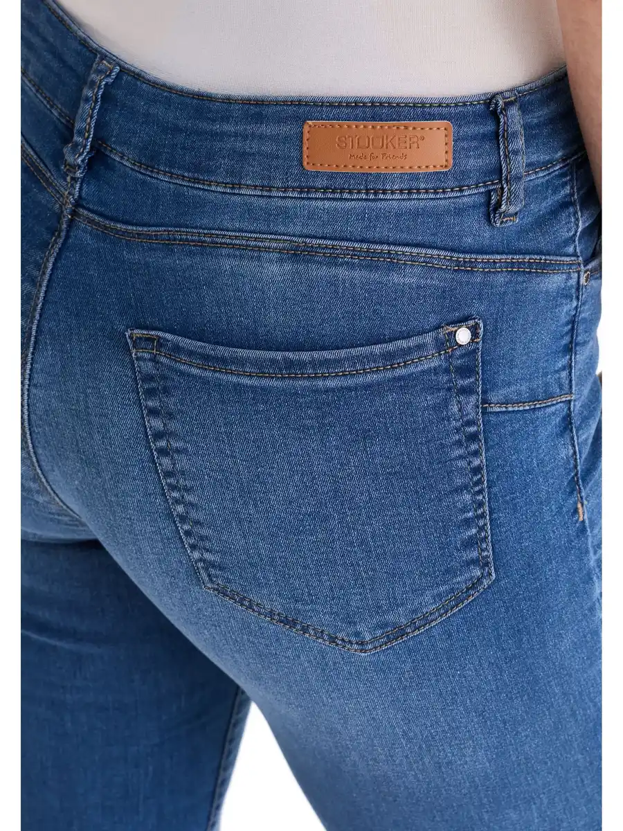Bild 3 von Damen Jeans Capri Skinny Fit Blau