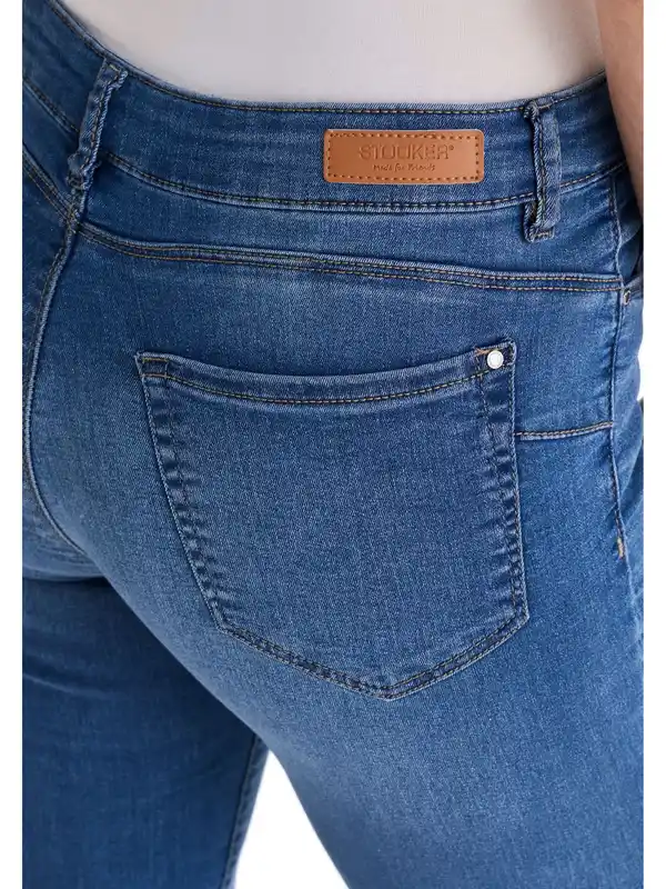 Bild 3 von Damen Jeans Capri Skinny Fit Blau