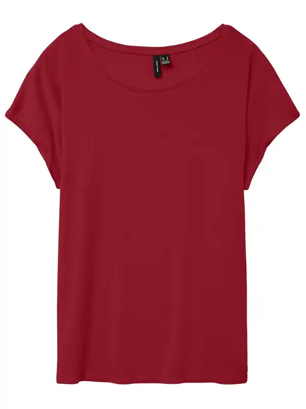 Bild 2 von Vero Moda VMAVA PLAIN SS TOP GA Shirt Rot