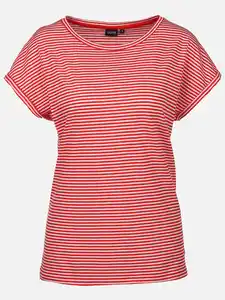 Damen Streifenshirt Rot