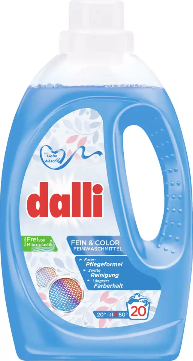 Bild 1 von dalli Feinwaschmittel Flüssig Fein & Color 20WL, 20 WL