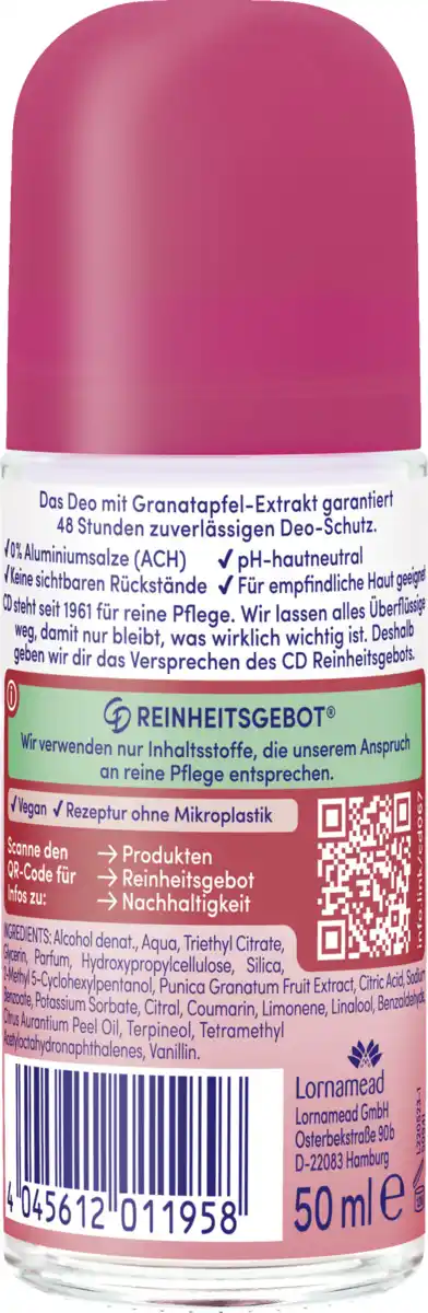 Bild 2 von fenjal Deo Roll-on Granatapfel, 50 ml
