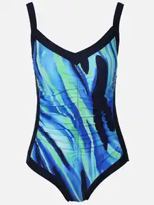 Damen Badeanzug mit Raffung Marine