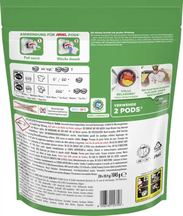 Bild 3 von Ariel Colorwaschmittel All-in-1 Pods Großpackung 100WL, 100 WL