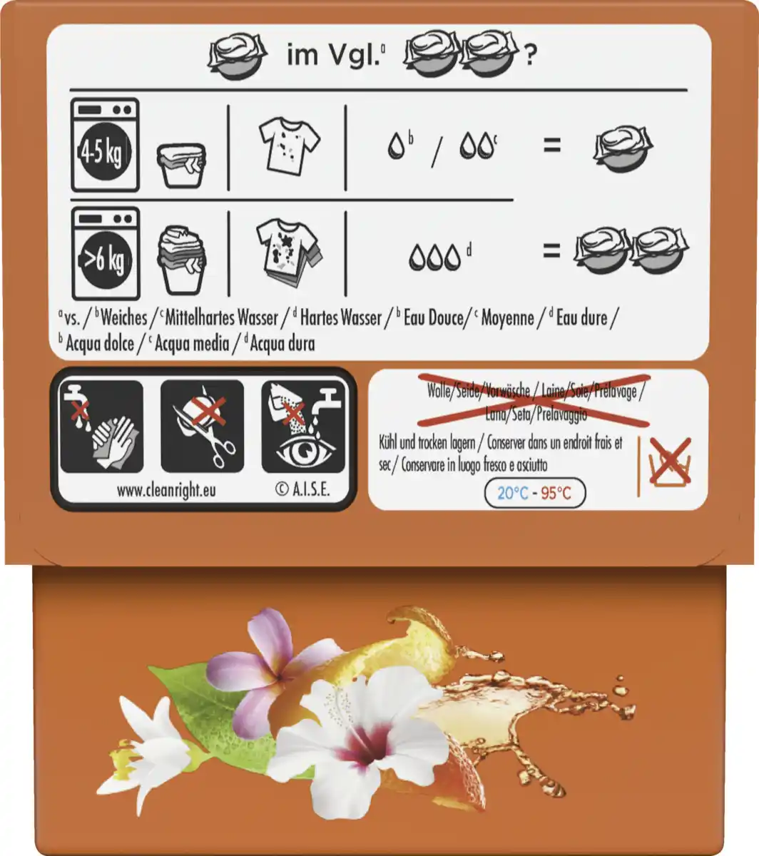 Bild 2 von Lenor Vollwaschmittel Pods Orangenblüte & Pfirsich 15 WL