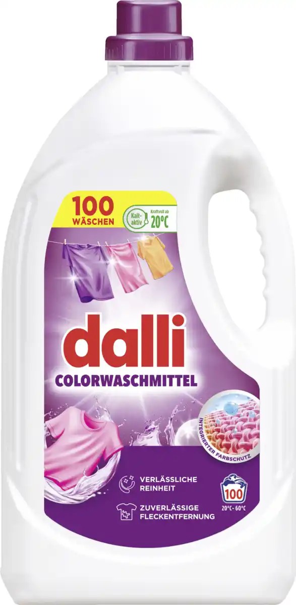 Bild 1 von dalli Colorwaschmittel Flüssig Großpackung100 WL