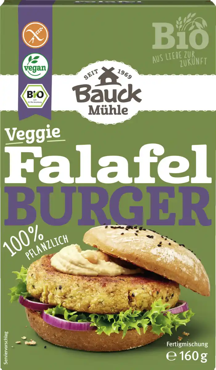 Bild 1 von Bauck Mühle Bio Falafel Burger, 160 g