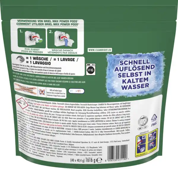 Bild 2 von Ariel Colorwaschmittel Pods MaxPower 40WL, 40 WL