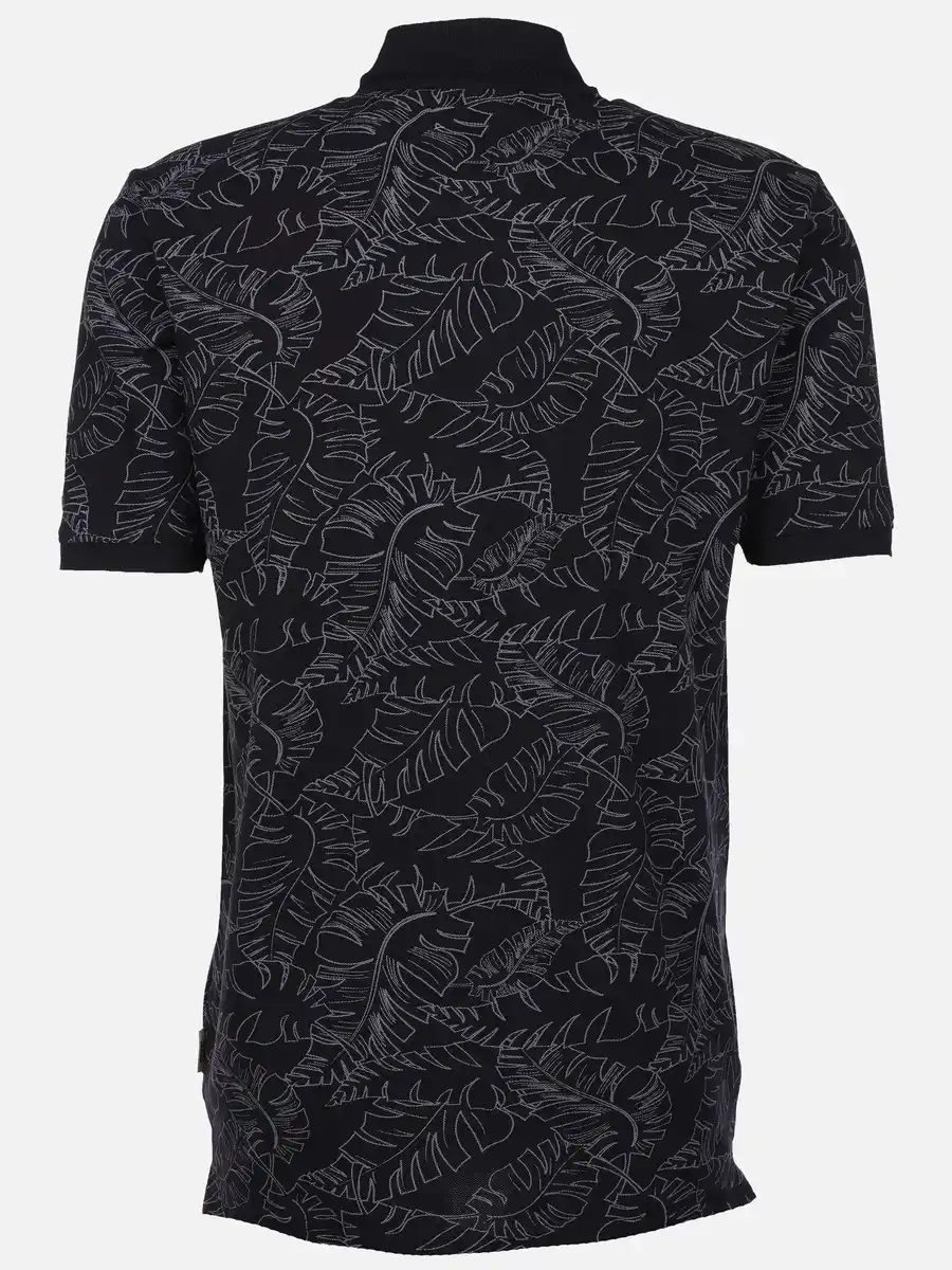 Bild 2 von Herren Poloshirt mit Print Blau
