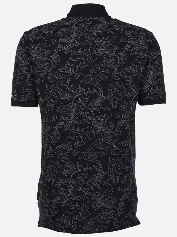 Bild 2 von Herren Poloshirt mit Print Blau