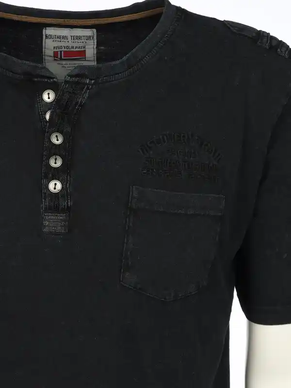 Bild 3 von Herren Henleyshirt Schwarz