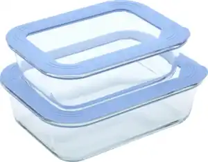 IDEENWELT Glas-Frischhalte-Dosen 2er-Set