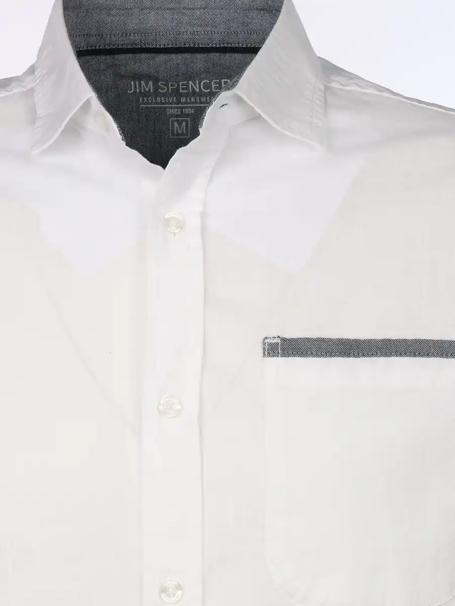Bild 3 von Herren Casualhemd mit Brusttasche Weiß