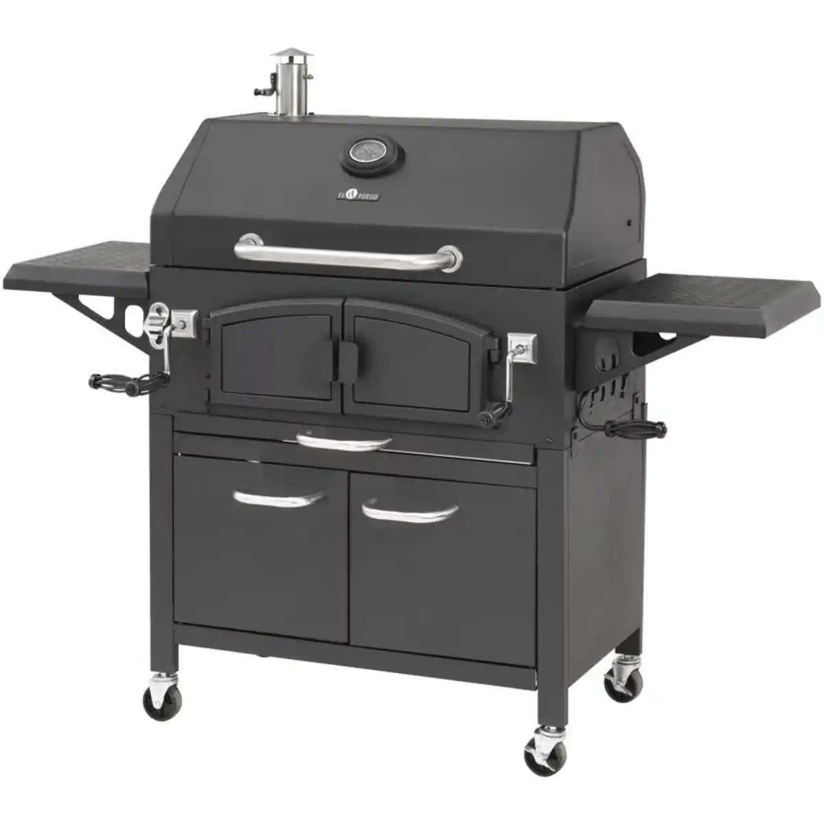 Bild 1 von El Fuego Holzkohlegrill 'Grand Ontario' schwarz 154 x 131 x 68,5 cm