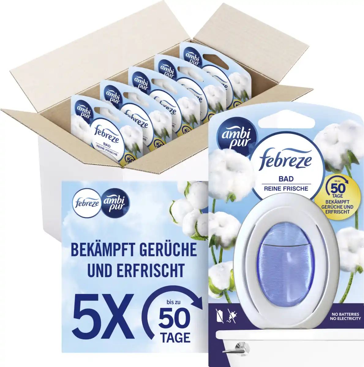 Bild 1 von febreze Bad Lufterfrischer Reine Frische Vorteilspack, 37,5 ml