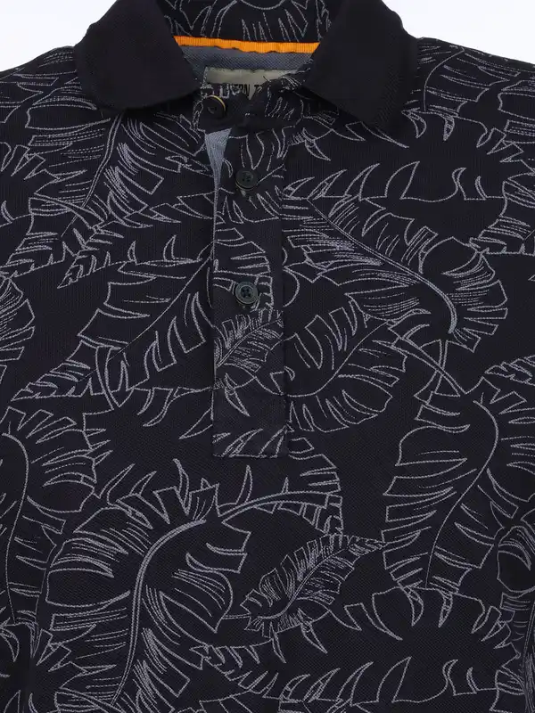 Bild 3 von Herren Poloshirt mit Print Blau