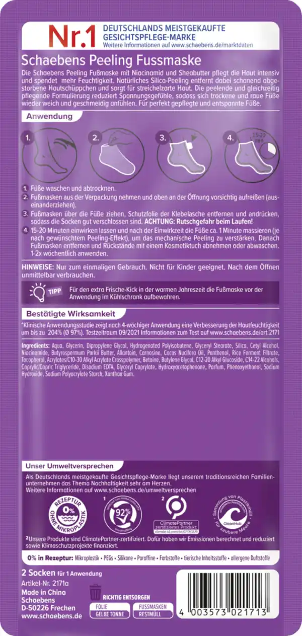 Bild 2 von Schaebens Peeling Fußmaske