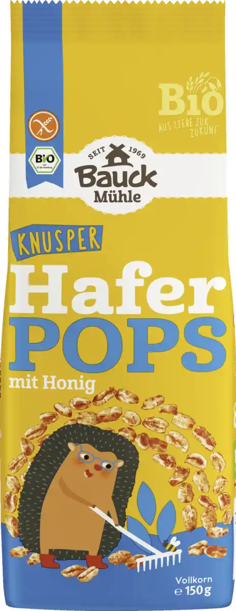 Bild 1 von Bauck Mühle Bio Haferpops mit Honig, 150 g