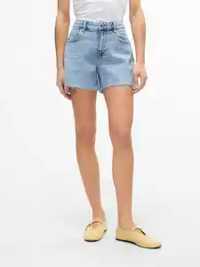 Vero Moda VMTESS MR SHORT DNM S Shorts Blau