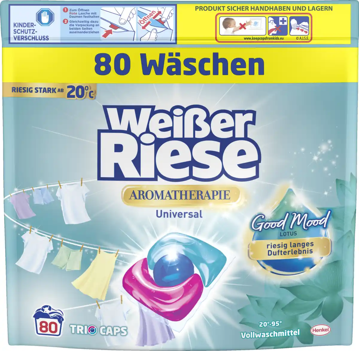 Bild 1 von Weißer Riese Universalwaschmittel Aromatherapie Lotus Triocaps 80WL, 80 WL