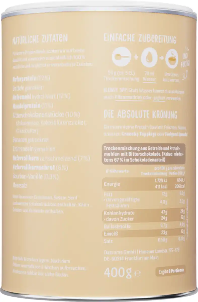Bild 2 von Oatsome Oatsome High Protein Bowl Cookie, 400 g