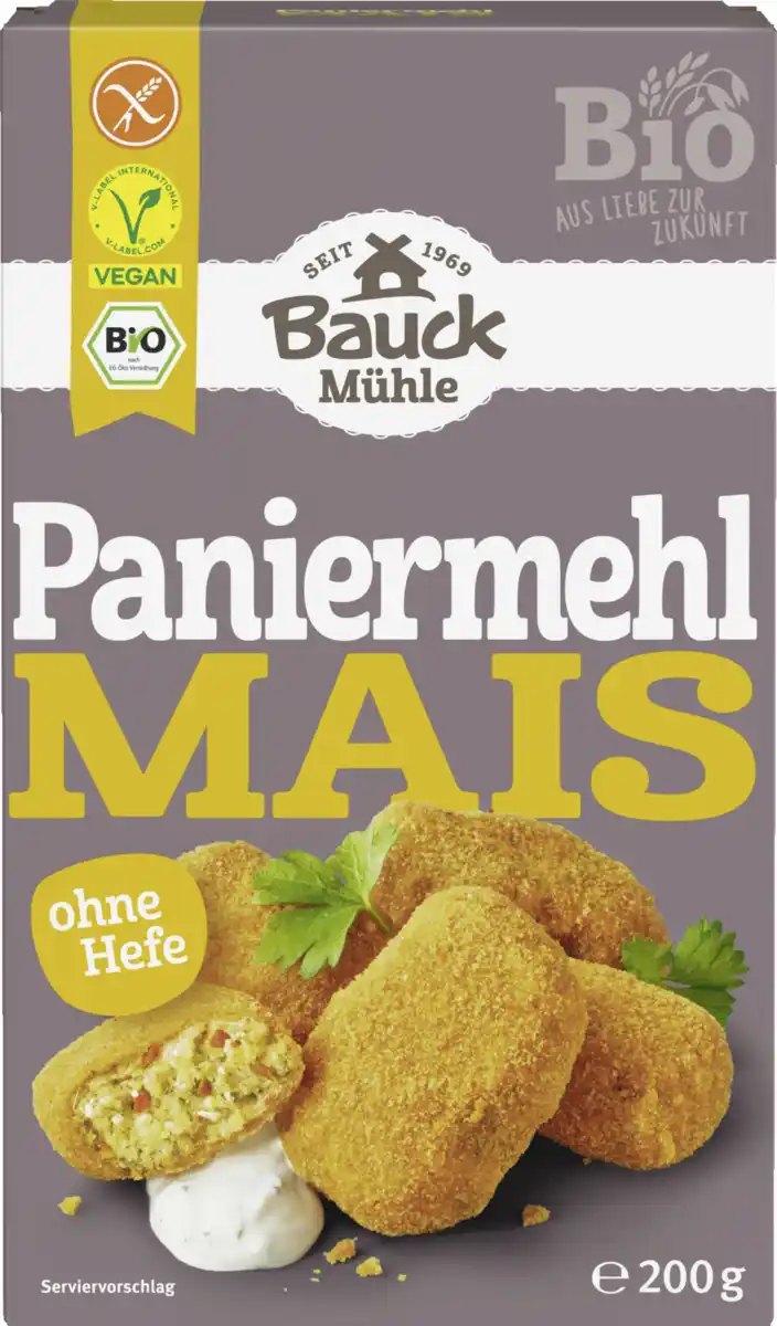 Bild 1 von Bauck Mühle Bio Mais-Paniermehl, 200 g