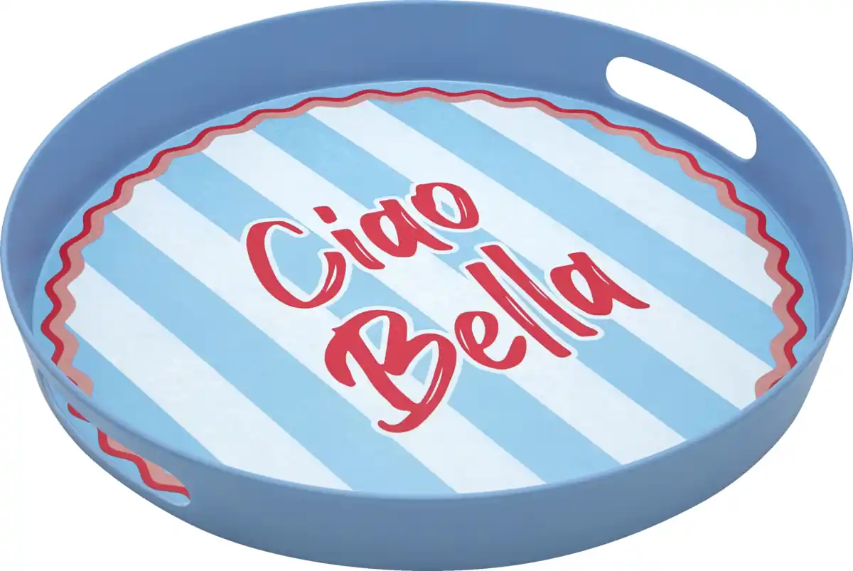 Bild 2 von IDEENWELT Melamin-Serviertablett Ø 34 cm Ciao Bella