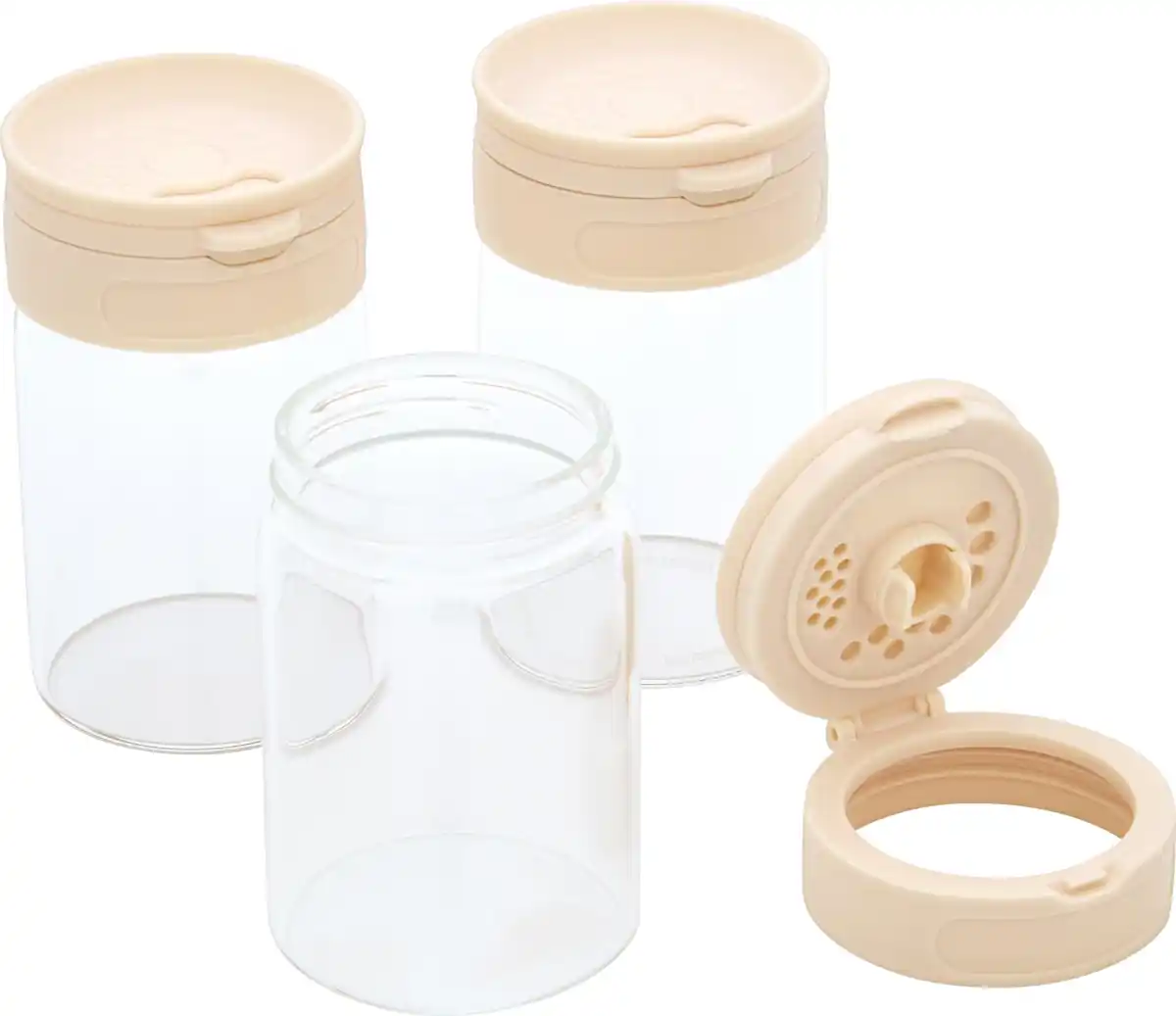 Bild 2 von IDEENWELT Gewürzgläser 3er-Set creme