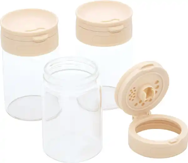 Bild 2 von IDEENWELT Gewürzgläser 3er-Set creme