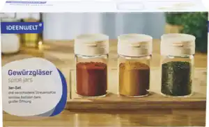 IDEENWELT Gewürzgläser 3er-Set creme
