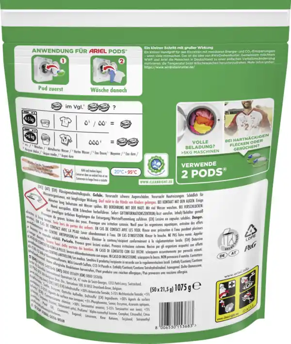 Bild 3 von Ariel Vollwaschmittel All-in-1 Pods Universal Großpackung 100WL, 100 WL