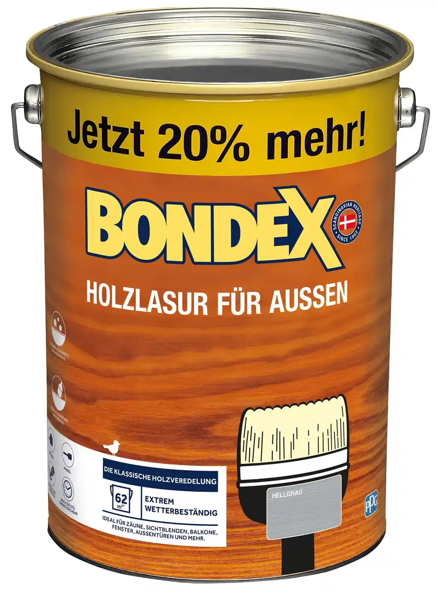 Bild 1 von Bondex Holzlasur 4,8 L hellblaugrau