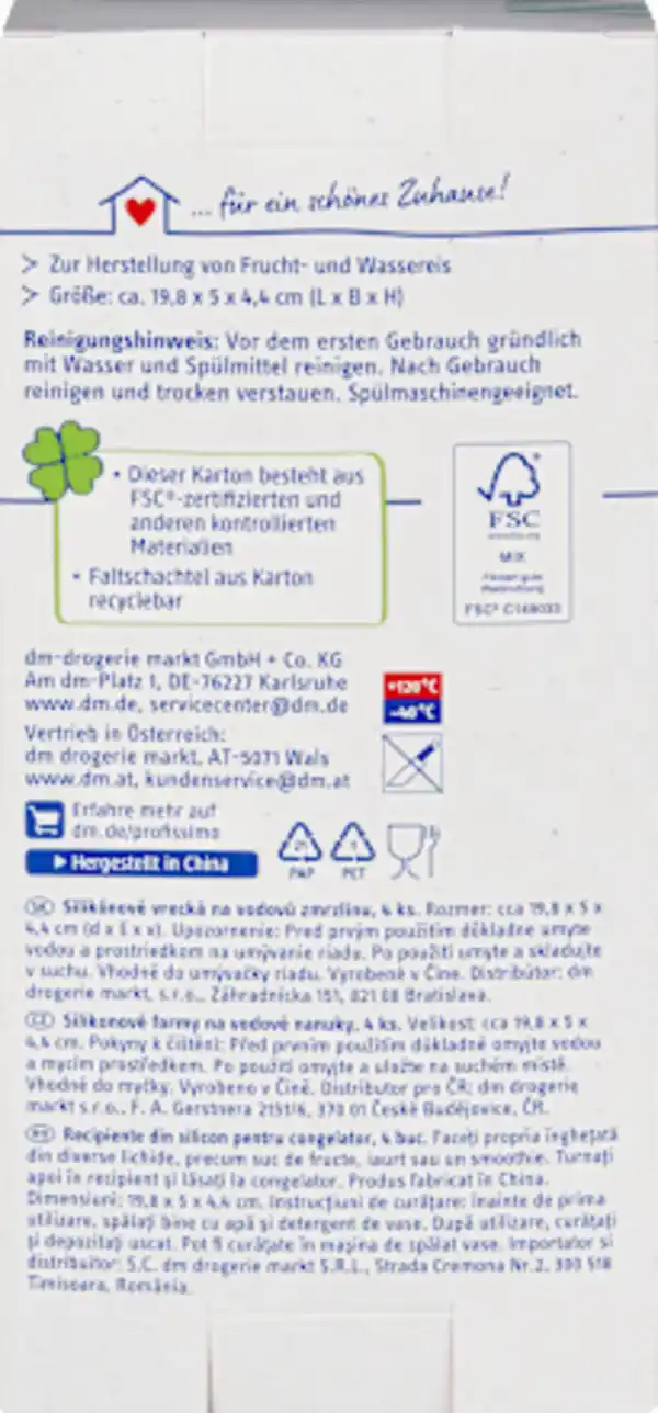 Bild 2 von Profissimo Wassereistüten aus Silikon Sommerliebe, 4 St