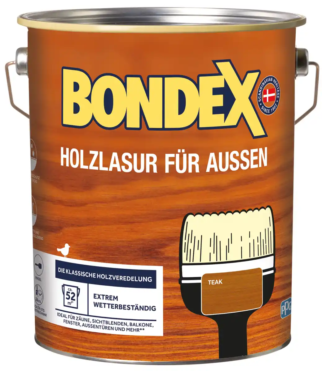 Bild 1 von Bondex Holzlasur für Außen 4 L teak