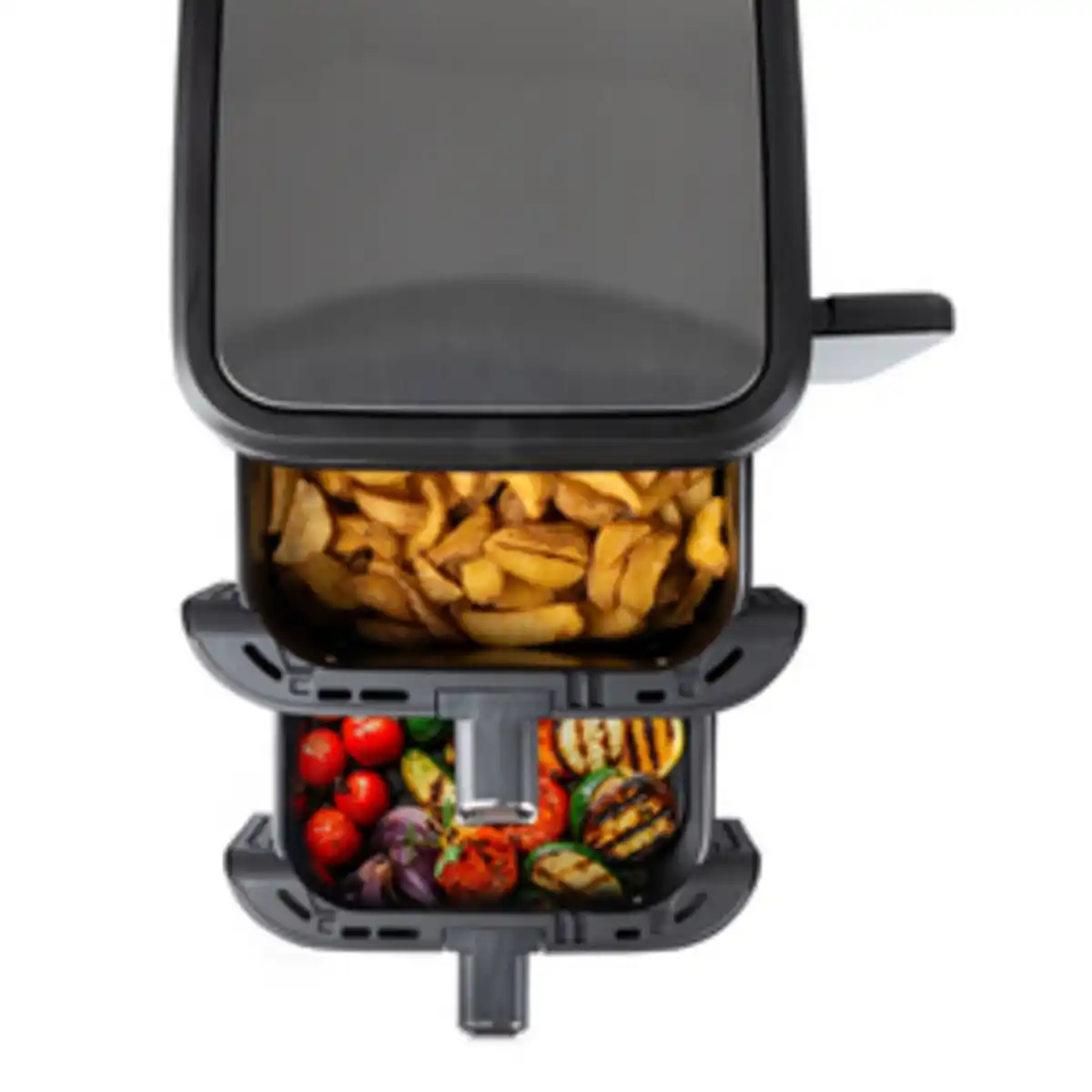 Bild 4 von Heißluft-Fritteuse »FryUp«, 2 x 5 L (Doppelkammer), 2800 Watt, LED-Touchdisplay, schwarz