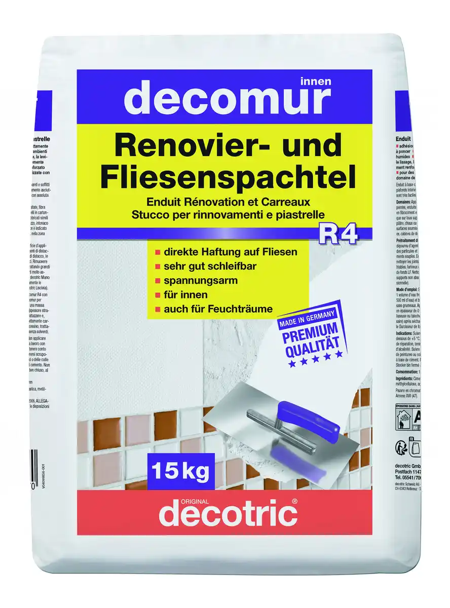Bild 1 von Decotric Decomur Renovier- und Fliesenspachtel R4 15 kg