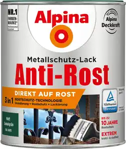 Alpina Metallschutz-Lack Anti-Rost 750 ml dunkelgrün matt