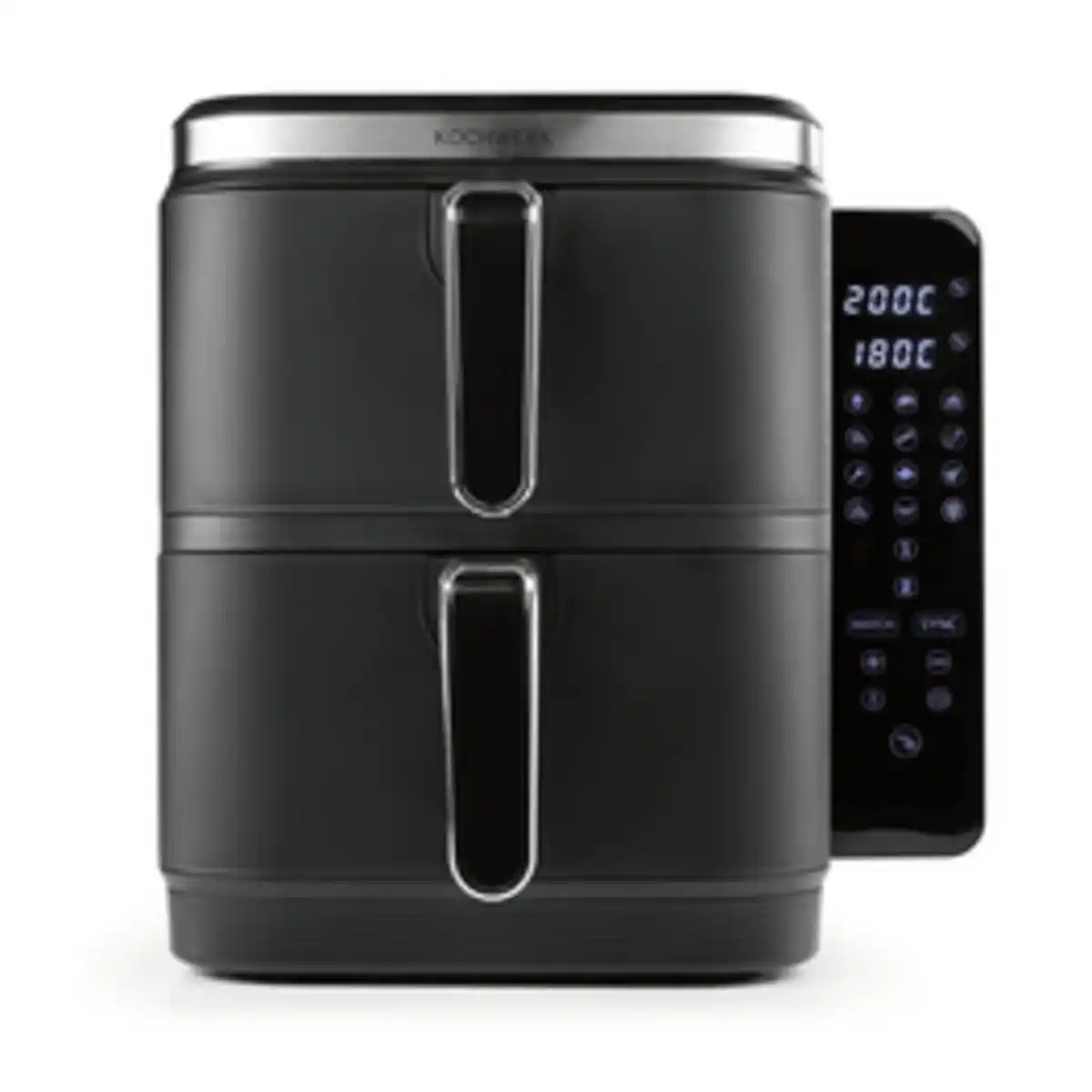 Bild 1 von Heißluft-Fritteuse »FryUp«, 2 x 5 L (Doppelkammer), 2800 Watt, LED-Touchdisplay, schwarz