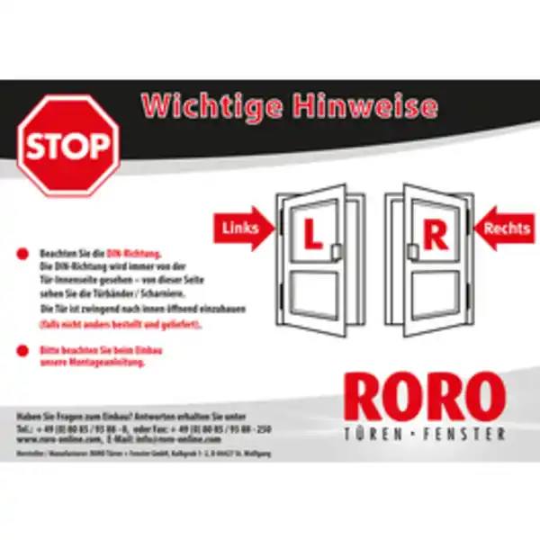Bild 2 von RORO Nebeneingangstür »Bamberg«, Holz, fichtefarben