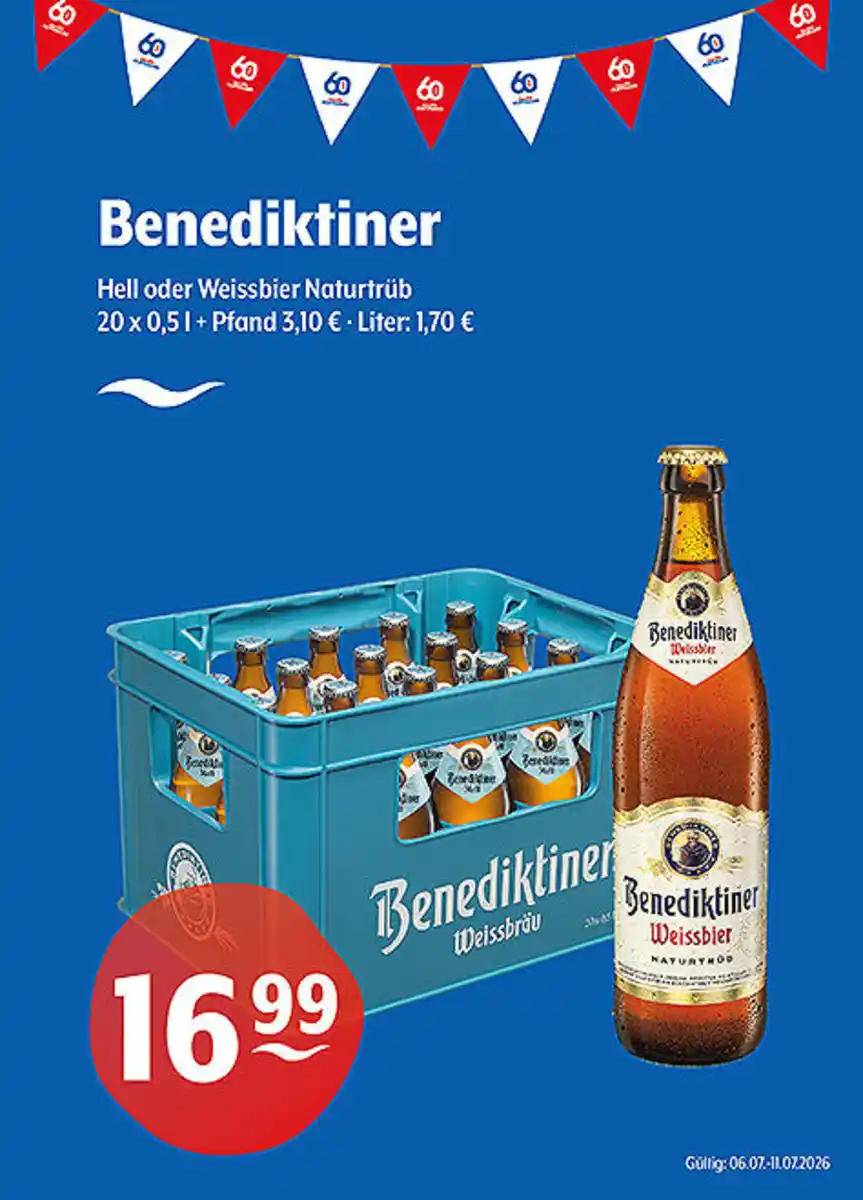 Bild 1 von Benediktiner Hell oder Weissbier Naturtrüb