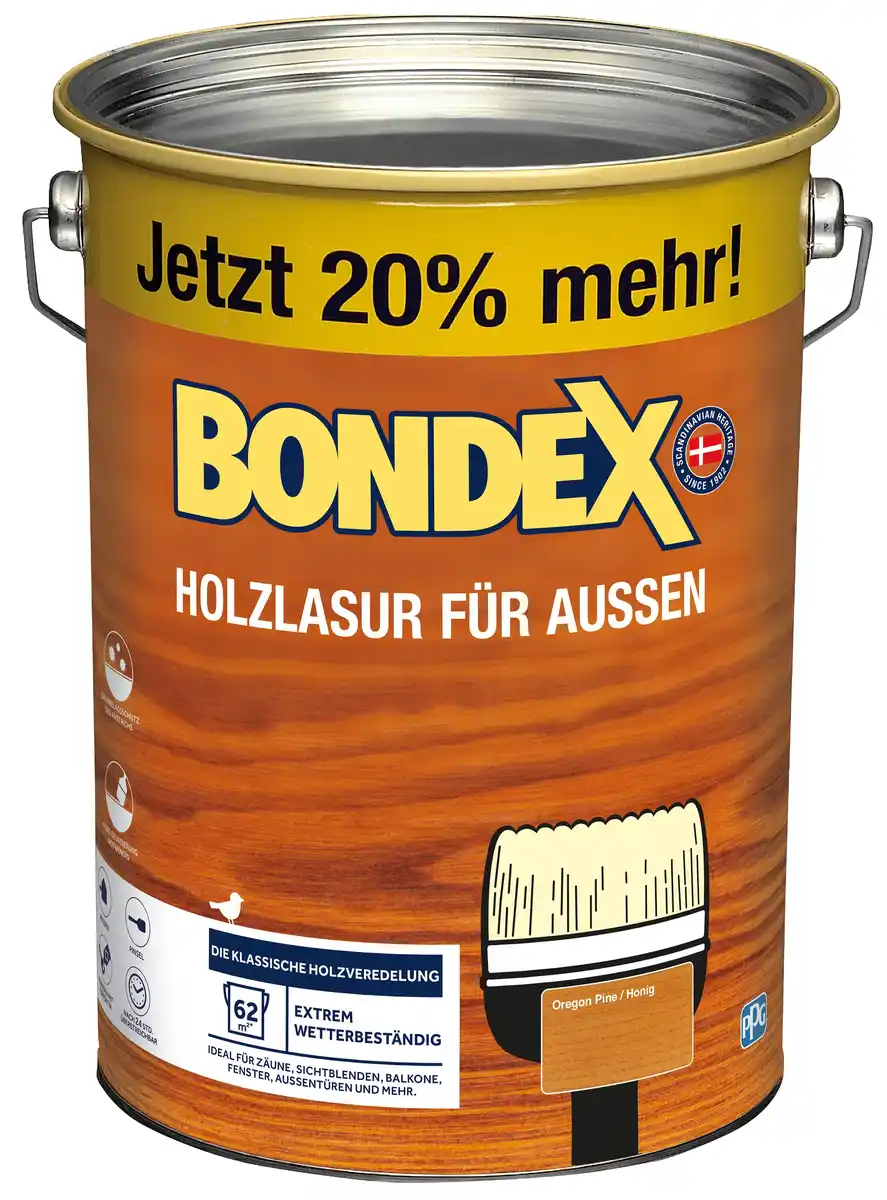 Bild 1 von Bondex Holzlasur für Außen 4,8 L oregon pine