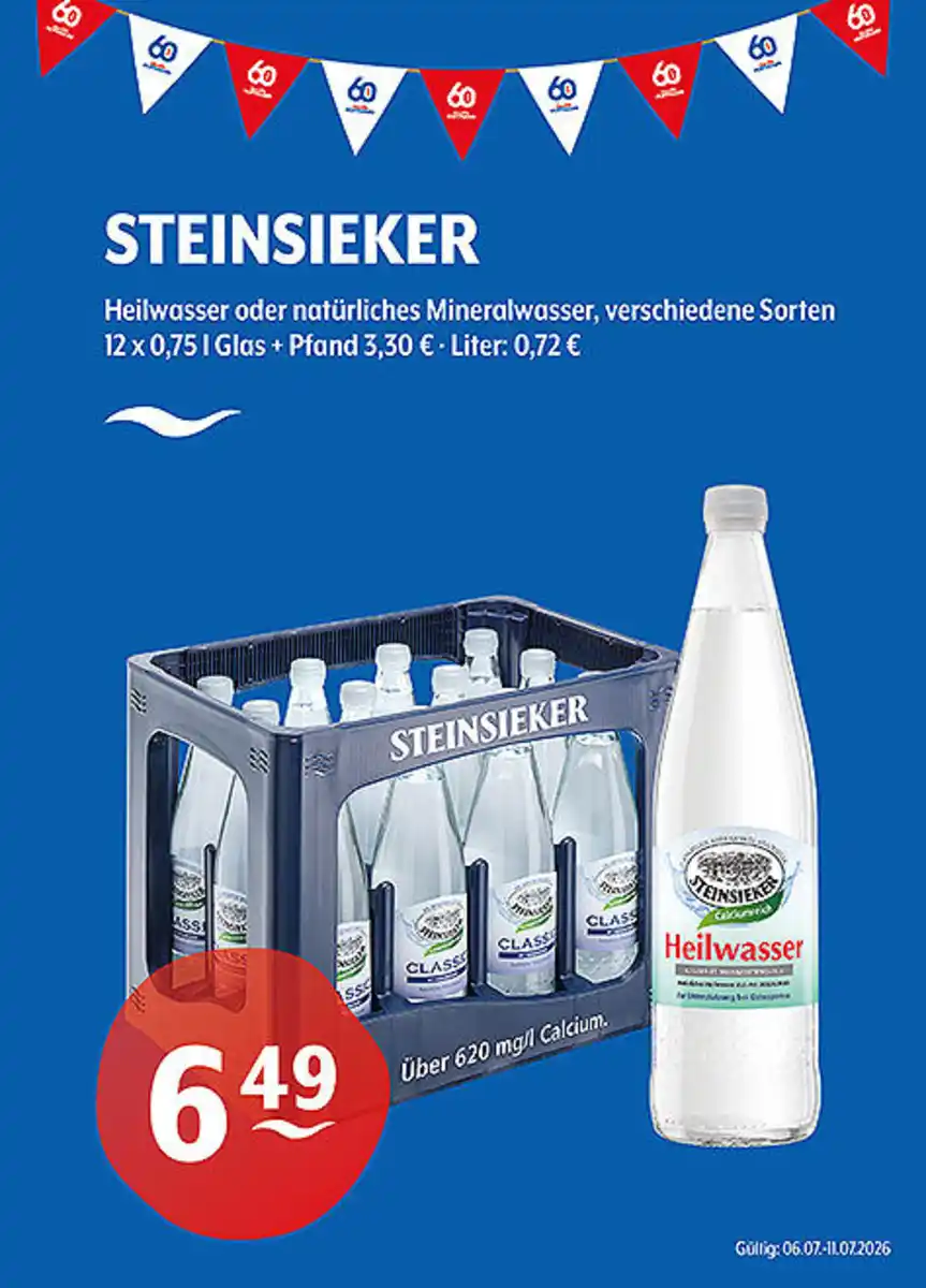 Bild 1 von STEINSIEKER Heilwasser oder natürliches Mineralwasser verschiedene Sorten