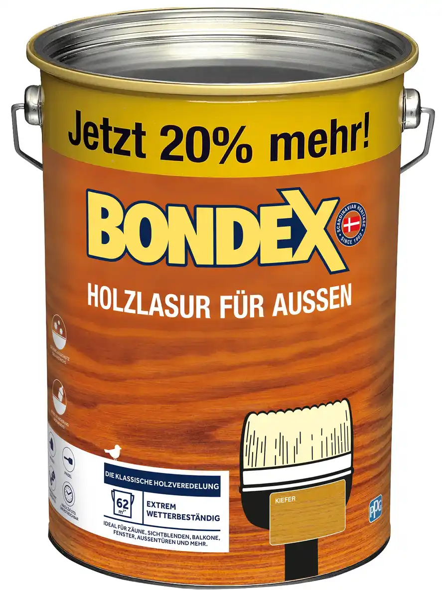 Bild 1 von Bondex Holzlasur für Außen 4,8 L kiefer